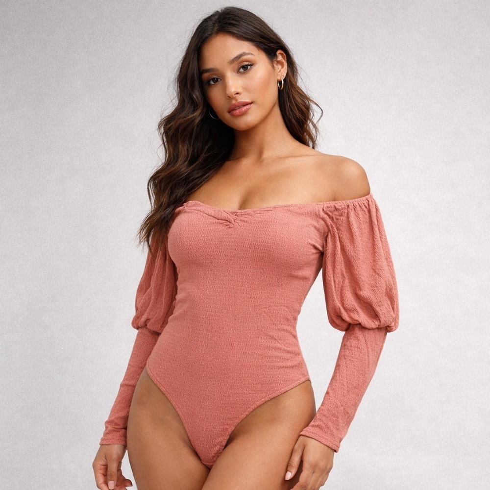 Promesa Off-Shoulder Mauve Bodysuit